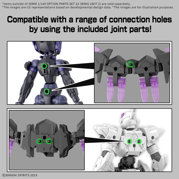 1/144 30MM Option Parts Set 22 Wing Unit 2